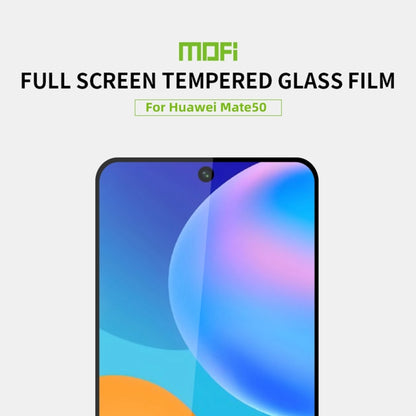 For Huawei Mate 50 MOFI 9H 2.5D Full Screen Tempered Glass Film(Black) - Huawei Tempered Glass by MOFI | Online Shopping South Africa | PMC Jewellery