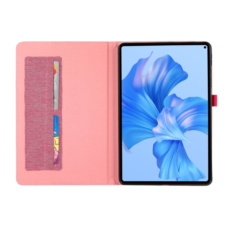 For Huawei MatePad Pro 11 2022  Fabric Leather Tablet Case(RoseRed) - Huawei by PMC TechLife | Online Shopping South Africa | PMC TechLife | Buy Now Pay Later Mobicred