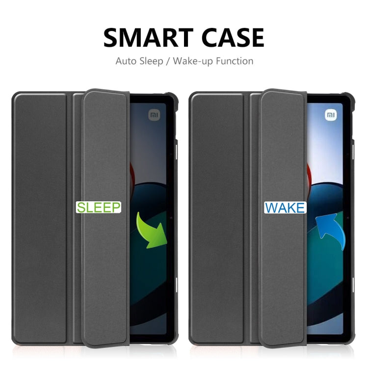 For Xiaomi Redmi Pad 10.61 inch ENKAY Tri-fold Custer Texture Leather Stand Smart Case(Dark Blue) - free shipping - PMc TechLife - Order now!