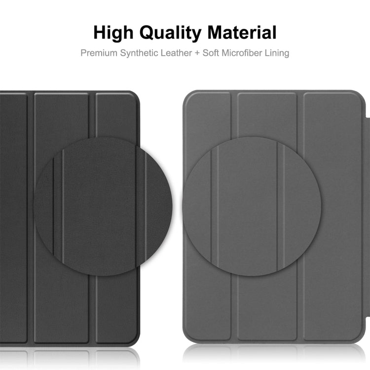For Lenovo Tab P11 Pro Gen2 11.2 inch 2022 ENKAY Tri-fold Custer Texture Leather Stand Smart Case(Grey) - free shipping - PMC TechLife - Order now!