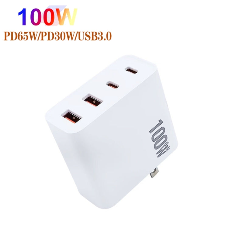 GaN 100W Dual USB + Dual USB-C/Type-C Multi Port Charger for Apple MacBook Series US / EU Plug - Cable & Adapter by PMC Jewellery | Online Shopping South Africa | PMC Jewellery | Buy Now Pay Later Mobicred