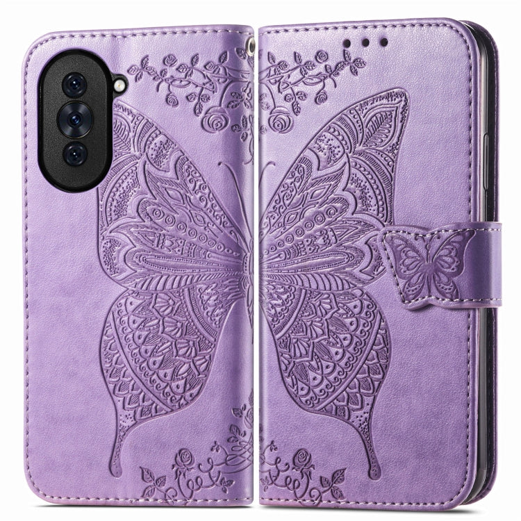 For Huawei Nova 10 Pro Butterfly Love Flower Embossed Leather Phone Case(Lavender) - free shipping - PMC TechLife - Order now!