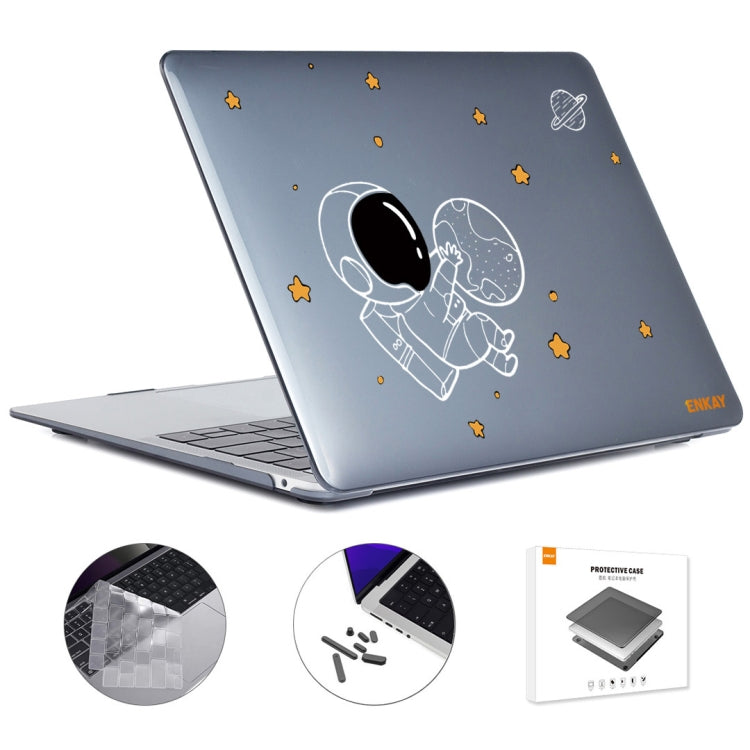 For MacBook Pro 14.2 A2442/A2779 2023 ENKAY Hat-Prince 3 in 1 Spaceman Pattern Laotop Protective Crystal Case with TPU Keyboard Film / Anti-dust Plugs, Version:EU(Spaceman No.5) - MacBook Pro Cases by ENKAY | Online Shopping South Africa | PMC Jewellery | Buy Now Pay Later Mobicred