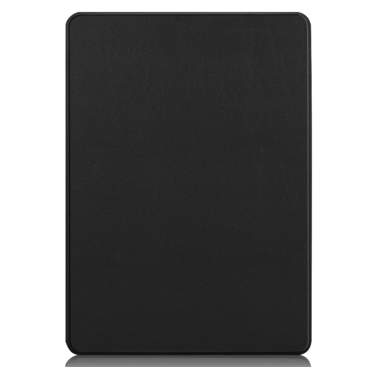 For Microsoft Surface Pro 9 JUNSUNMAY Custer Solid Color 3-Fold Stand Leather Tablet Case(Black) - free shipping - PMC Jewellery - Order now!