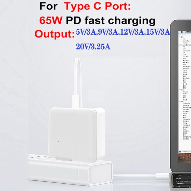 130W USB-C/Type-C Four Port GaN Charger with 2m USB-C/Type-C to USB-C/Type-C Data Cable Set EU / UK / AU / US Plug - Cable & Adapter by PMC Jewellery | Online Shopping South Africa | PMC Jewellery | Buy Now Pay Later Mobicred
