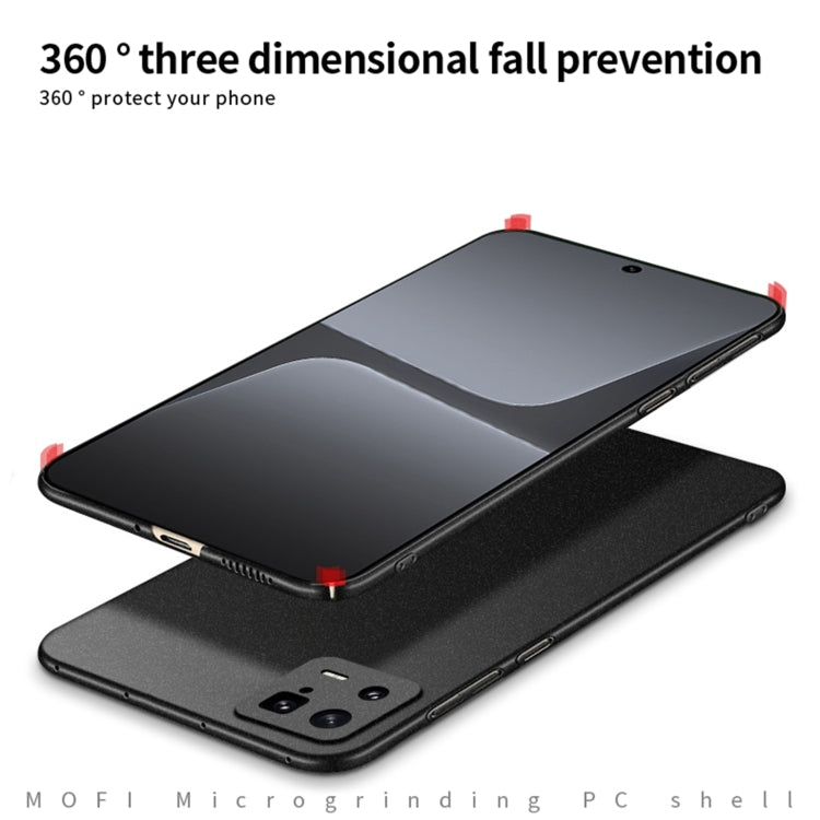 For Xiaomi 13 MOFI Fandun Series Frosted Ultra-thin PC Hard Phone Case(Blue) - 13 Pro Cases by MOFI | Online Shopping South Africa | PMC TechLife