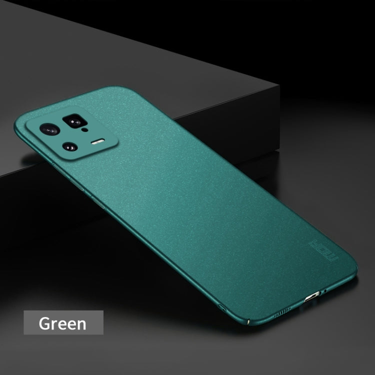 For Xiaomi 13 MOFI Fandun Series Frosted Ultra-thin PC Hard Phone Case(Green) - 13 Pro Cases by MOFI | Online Shopping South Africa | PMC Jewellery