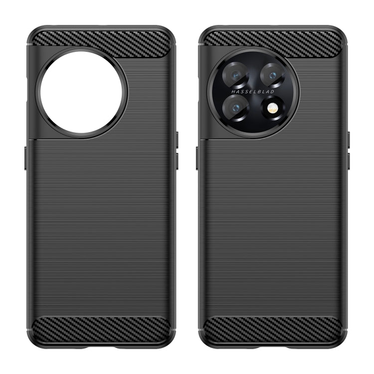 For OnePlus 11 5G Brushed Texture Carbon Fiber TPU Phone Case(Black) - free shipping - PMC TechLife - Order now!