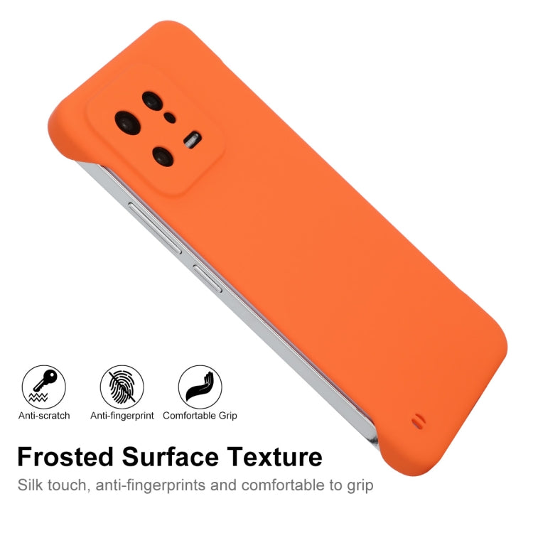 For Xiaomi 13 ENKAY Hat-Prince Matte Frameless Hard PC Phone Case(Orange) - 13 Cases by ENKAY | Online Shopping South Africa | PMC Jewellery | Buy Now Pay Later Mobicred