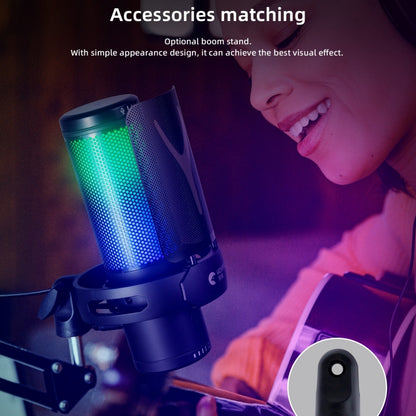 Yanmai GM7 USB Gaming Laptop Microphone with RGB Light - Microphone by Yanmai | Online Shopping South Africa | PMC Jewellery | Buy Now Pay Later Mobicred