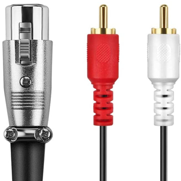 JUNSUNMAY 2 RCA Male to XLR Female Stereo Audio Cable, Cable Length:3m - RCA Cable by JUNSUNMAY | Online Shopping South Africa | PMC TechLife | Buy Now Pay Later Mobicred