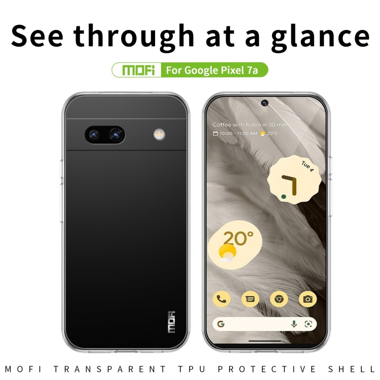 For Google Pixel 7A MOFI Ming Series Ultra-thin TPU Phone Case(Transparent) - Google Cases by MOFI | Online Shopping South Africa | PMC Jewellery