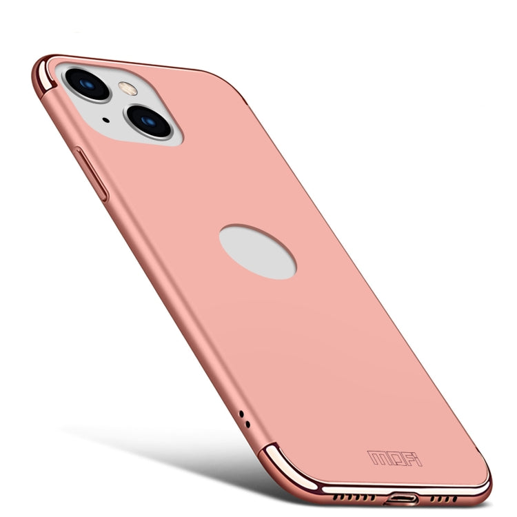 For iPhone 14 MOFI Yatun Series 3 in 1 Stitching PC Phone Case(Rose gold) - iPhone 14 Cases by MOFI | Online Shopping South Africa | PMC TechLife