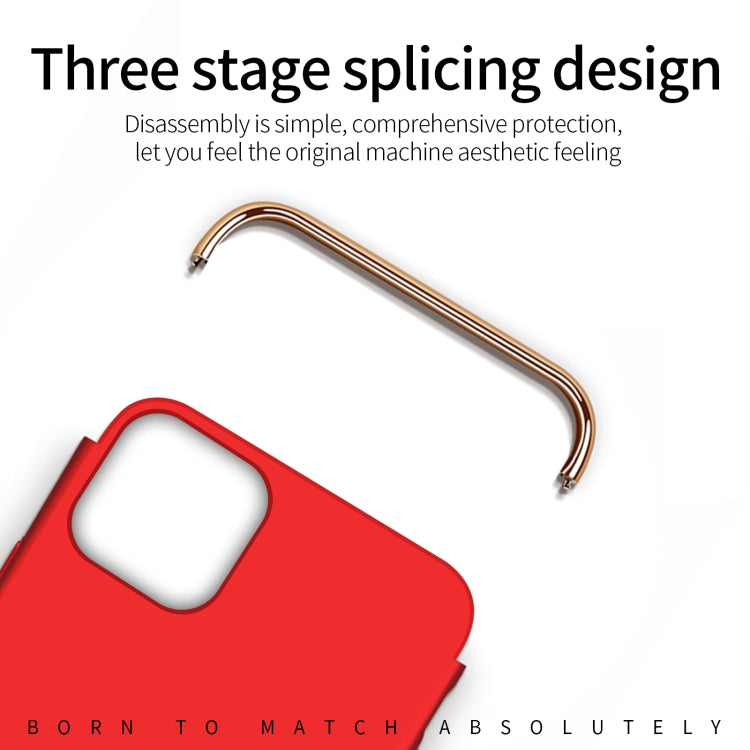 For iPhone 14 MOFI Yatun Series 3 in 1 Stitching PC Phone Case(Rose gold) - iPhone 14 Cases by MOFI | Online Shopping South Africa | PMC TechLife