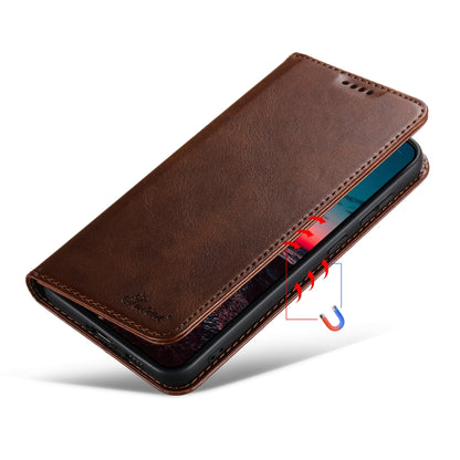 For Samsung Galaxy S24+ 5G Suteni Calf Texture Horizontal Flip Leather Phone Case(Brown) - Galaxy S24+ 5G Cases by Suteni | Online Shopping South Africa | PMC Jewellery | Buy Now Pay Later Mobicred