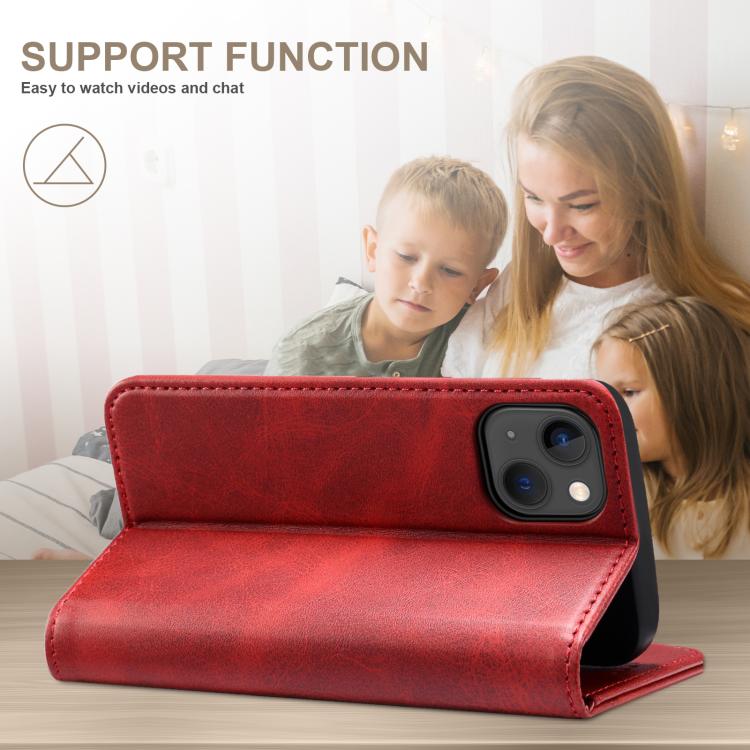 For Samsung Galaxy S25+ 5G Suteni Calf Texture Horizontal Flip Leather Phone Case(Red) - Galaxy S25+ 5G Cases by Suteni | Online Shopping South Africa | PMC TechLife | Buy Now Pay Later Mobicred