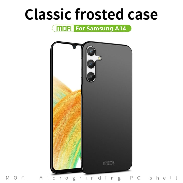 For Samsung Galaxy A14 4G / 5G MOFI Frosted PC Ultra-thin Hard Case(Black) - free shipping - PMC TechLife - Order now!