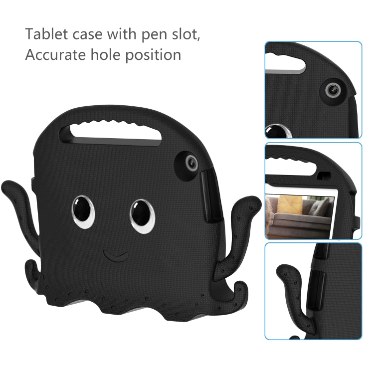 For Lenovo Tab M10 3rd Gen 10.1 TB-328 Octopus Style EVA Hybrid PC Shockproof Tablet Case with Strap(Black) - Lenovo by PMC TechLife | Online Shopping South Africa | PMC TechLife | Buy Now Pay Later Mobicred