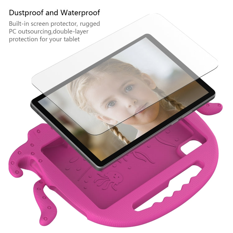 For Lenovo Tab M9 2023 Octopus Style EVA Hybrid PC Shockproof Tablet Case with Strap(Rose Red) - Lenovo by PMC TechLife | Online Shopping South Africa | PMC TechLife | Buy Now Pay Later Mobicred