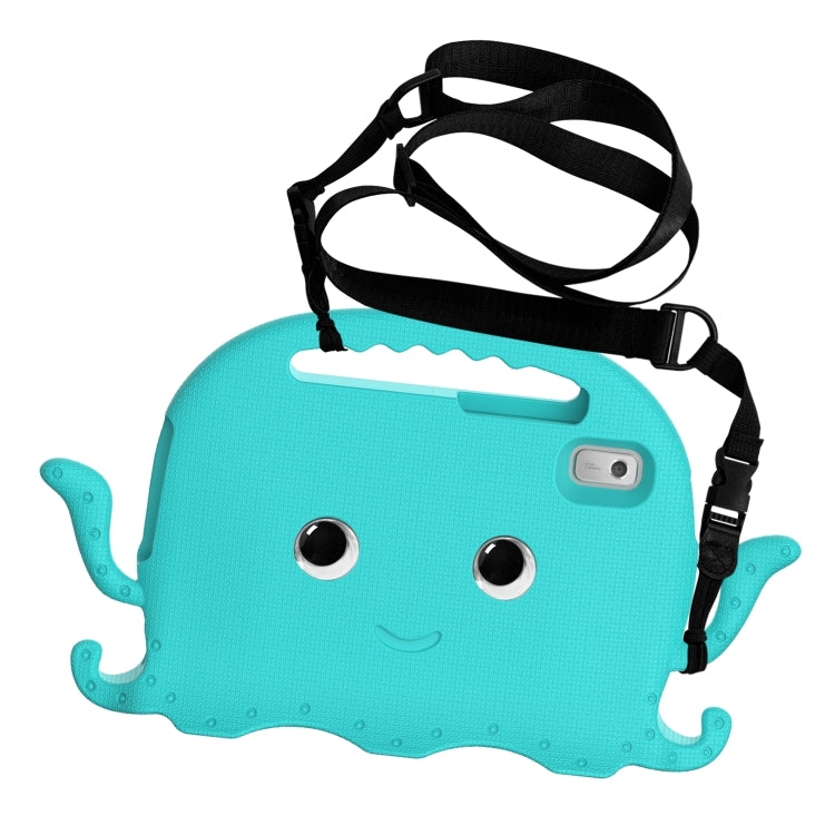 For Lenovo Tab M9 2023 Octopus Style EVA Hybrid PC Shockproof Tablet Case with Strap(Glacial Green) - Lenovo by PMC TechLife | Online Shopping South Africa | PMC TechLife | Buy Now Pay Later Mobicred
