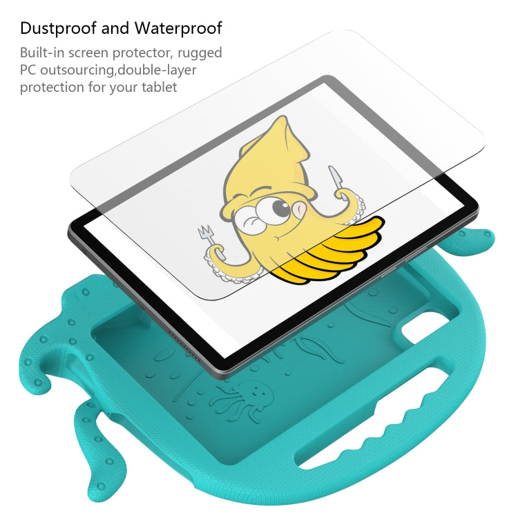 For Lenovo Tab M9 2023 Octopus Style EVA Hybrid PC Shockproof Tablet Case with Strap(Glacial Green) - Lenovo by PMC TechLife | Online Shopping South Africa | PMC TechLife | Buy Now Pay Later Mobicred