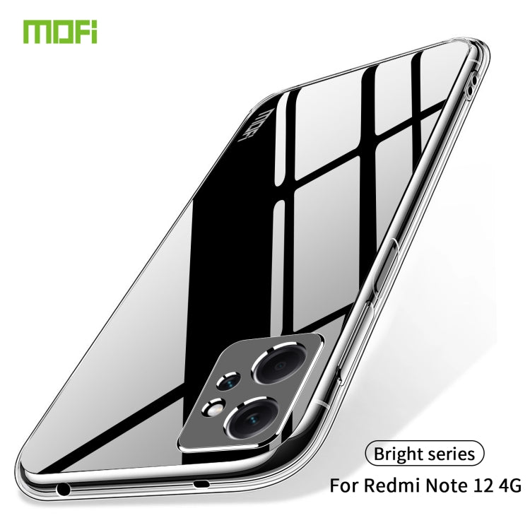 For Xiaomi Redmi Note 12 4G MOFI Ming Series Ultra-thin TPU Phone Case(Transparent) - Note 12 Cases by MOFI | Online Shopping South Africa | PMC TechLife