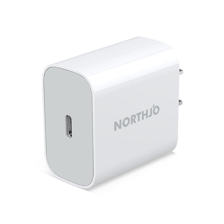 NORTHJO NOPD2000 PD 20W USB-C / Type-C Single Port Fast Wall Charger, Plug Type:US Plug(White) - USB Charger by NORTHJO | Online Shopping South Africa | PMC Jewellery | Buy Now Pay Later Mobicred