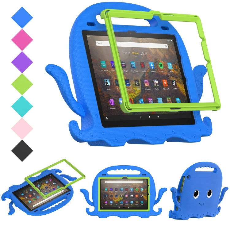 For Amazon Kindle Fire HD10 2021 Octopus Style EVA + PC Tablet Case with Strap(Blue) - Amazon by PMC TechLife | Online Shopping South Africa | PMC TechLife | Buy Now Pay Later Mobicred
