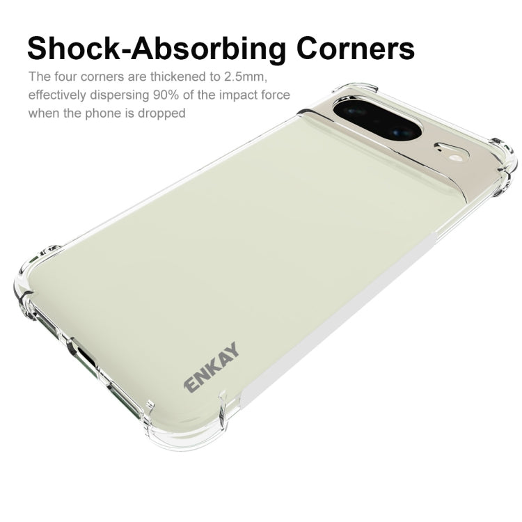 For Google Pixel 8 ENKAY Hat-Prince Transparent TPU Shockproof Phone Case - Google Cases by ENKAY | Online Shopping South Africa | PMC TechLife | Buy Now Pay Later Mobicred