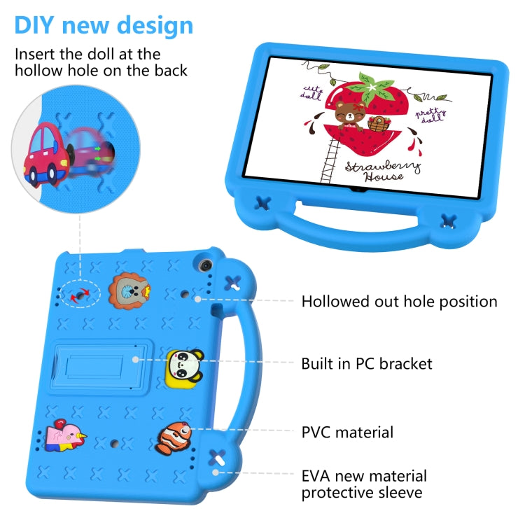 For Amazon Fire HD 10 2021 Handle Kickstand Children EVA Shockproof PC Tablet Case(Sky Blue) - Amazon by PMC TechLife | Online Shopping South Africa | PMC TechLife | Buy Now Pay Later Mobicred