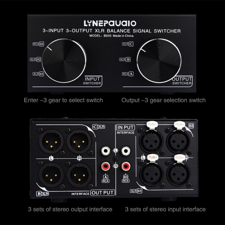 B033 3 Input To 3 Output Fully Balanced XLR Signal Passive Stereo Selector Switch Switcher -  by PMC TechLife | Online Shopping South Africa | PMC TechLife | Buy Now Pay Later Mobicred