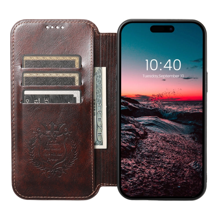 For iPhone 13 Suteni J05 Leather Magnetic Magsafe Phone Case(Brown) - iPhone 13 Cases by Suteni | Online Shopping South Africa | PMC Jewellery | Buy Now Pay Later Mobicred