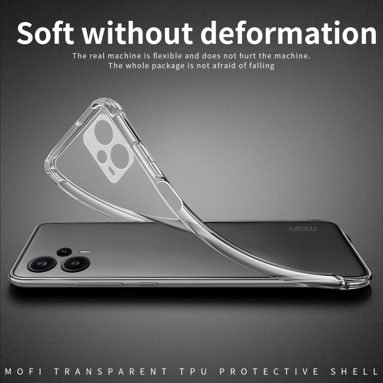 For Xiaomi Redmi Note 12 Turbo MOFI Ming Series Ultra-thin TPU Phone Case(Transparent) - Xiaomi Cases by MOFI | Online Shopping South Africa | PMC TechLife