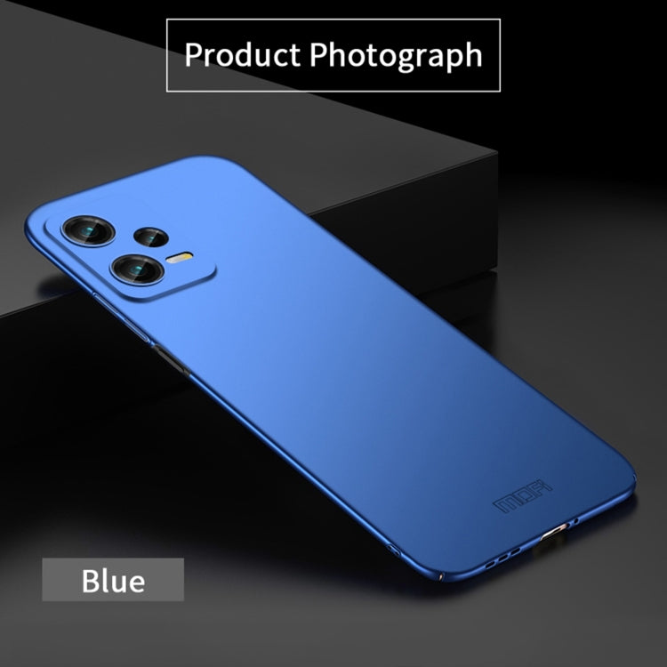 For Redmi Note 12 5G Global MOFI Micro-Frosted PC Ultra-thin Hard Phone Case(Blue) - Note 12 Cases by MOFI | Online Shopping South Africa | PMC TechLife