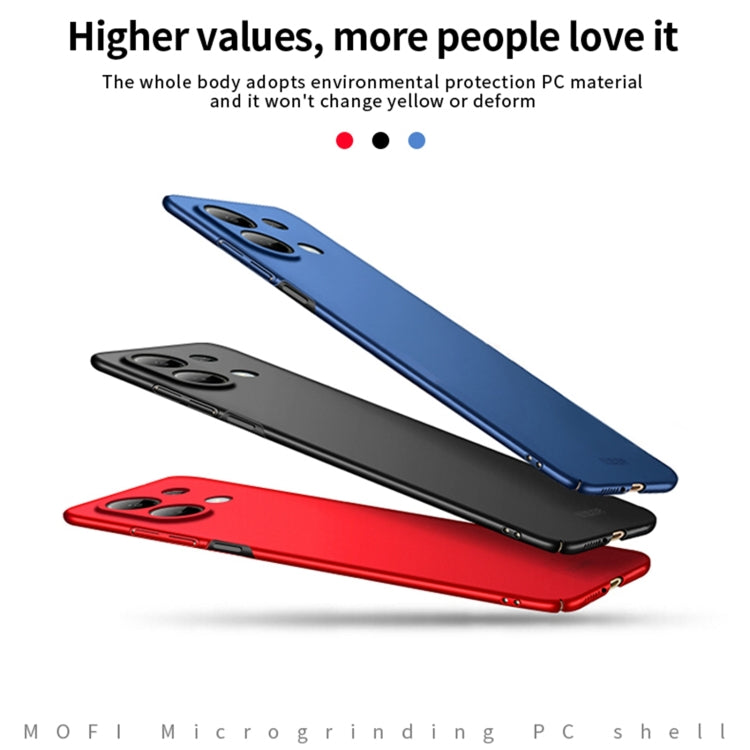 For Xiaomi Redmi Note 13 4G MOFI Micro-Frosted PC Ultra-thin Hard Phone Case(Black) - Note 13 Cases by MOFI | Online Shopping South Africa | PMC TechLife