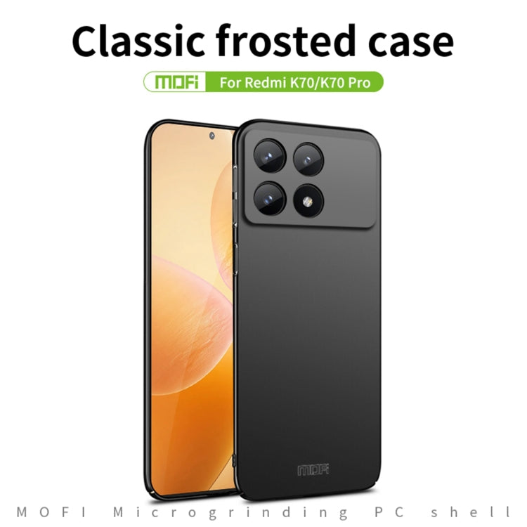 For Xiaomi Redmi K70 / K70 Pro MOFI Micro-Frosted PC Ultra-thin Hard Phone Case(Black) - Xiaomi Cases by MOFI | Online Shopping South Africa | PMC Jewellery | Buy Now Pay Later Mobicred