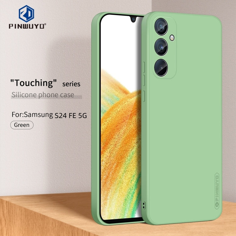 For Samsung Galaxy S24 FE 5G PINWUYO Sense Series Liquid Silicone TPU Phone Case(Green) - Galaxy S24 FE 5G Cases by PINWUYO | Online Shopping South Africa | PMC Jewellery | Buy Now Pay Later Mobicred