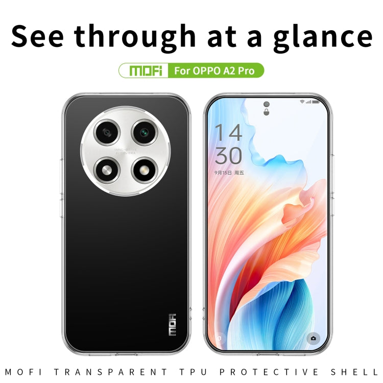For OPPO A2 Pro MOFI Ming Series Transparent Ultra-thin TPU Phone Case(Transparent) - A2 Pro Cases by MOFI | Online Shopping South Africa | PMC TechLife