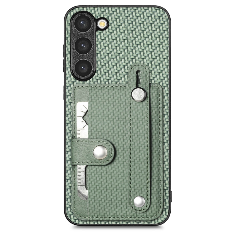 For Samsung Galaxy S21 5G Wristband Kickstand Wallet Back Phone Case with Tool Knife(Green) - Galaxy S21 5G Cases by PMC TechLife | Online Shopping South Africa | PMC TechLife | Buy Now Pay Later Mobicred