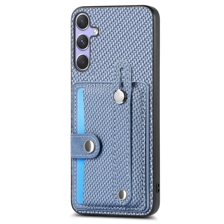 For Samsung Galaxy S25+ 5G Wristband Kickstand Wallet Back Phone Case with Tool Knife(Blue) - Galaxy S25+ 5G Cases by PMC TechLife | Online Shopping South Africa | PMC TechLife | Buy Now Pay Later Mobicred