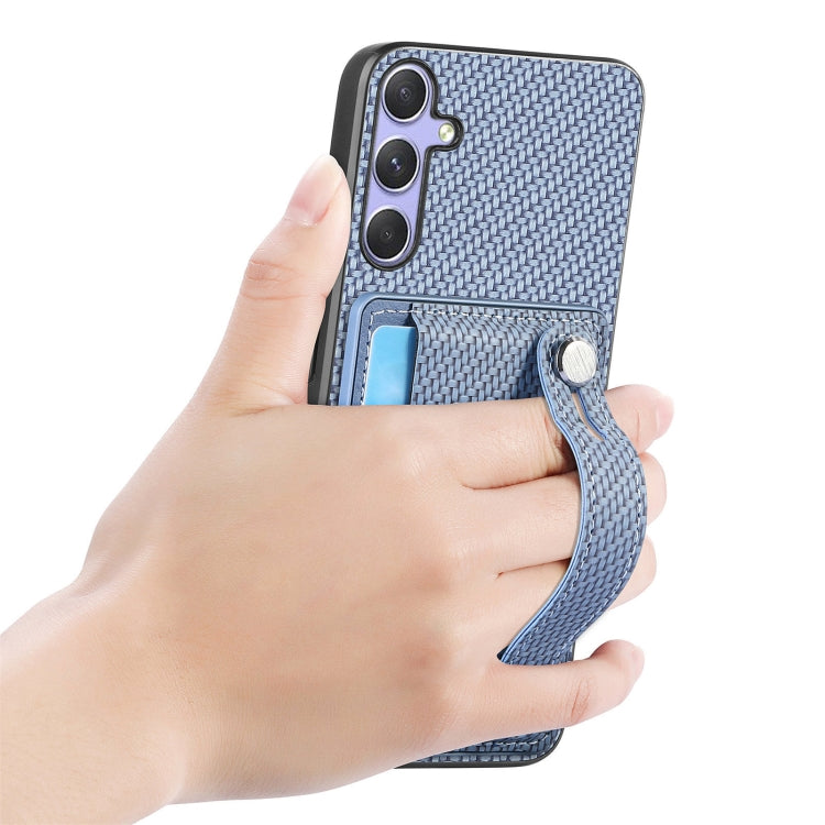 For Samsung Galaxy S25+ 5G Wristband Kickstand Wallet Back Phone Case with Tool Knife(Blue) - Galaxy S25+ 5G Cases by PMC TechLife | Online Shopping South Africa | PMC TechLife | Buy Now Pay Later Mobicred