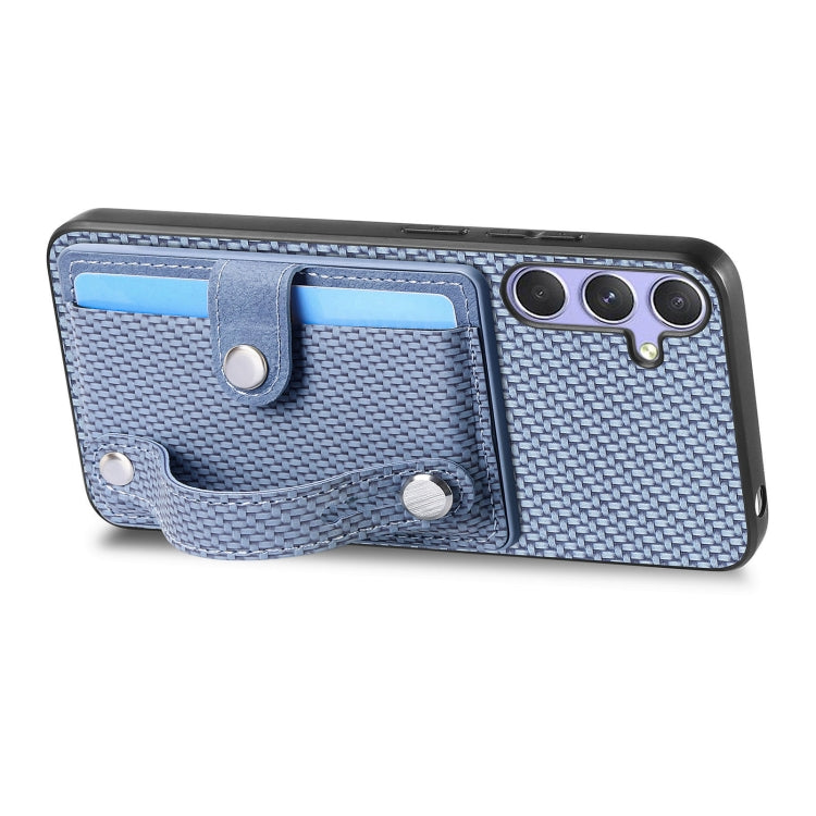 For Samsung Galaxy S25 Ultra 5G Wristband Kickstand Wallet Back Phone Case with Tool Knife(Blue) - Galaxy S25 Ultra 5G Cases by PMC TechLife | Online Shopping South Africa | PMC TechLife | Buy Now Pay Later Mobicred