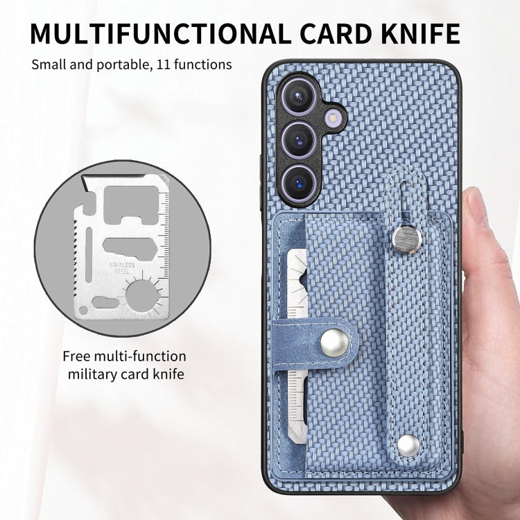 For Samsung Galaxy S21 5G Wristband Kickstand Wallet Back Phone Case with Tool Knife(Green) - Galaxy S21 5G Cases by PMC TechLife | Online Shopping South Africa | PMC TechLife | Buy Now Pay Later Mobicred