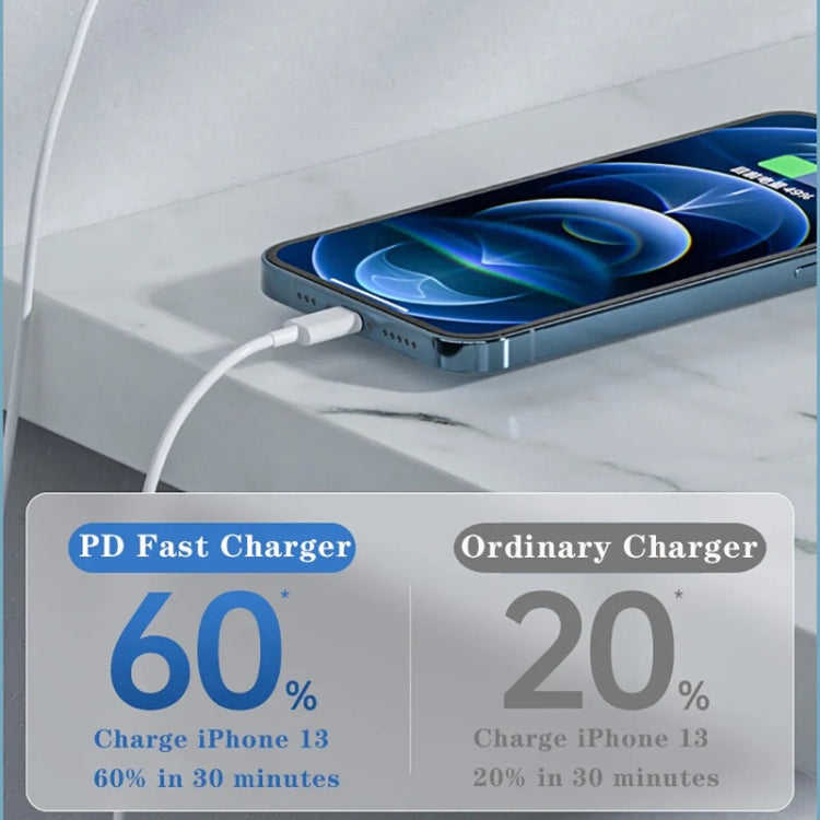 35W PD3.0 USB-C / Type-C Dual Port Charger with 1m Type-C to 8 Pin Data Cable, US Plug - USB Charger by PMC Jewellery | Online Shopping South Africa | PMC Jewellery | Buy Now Pay Later Mobicred