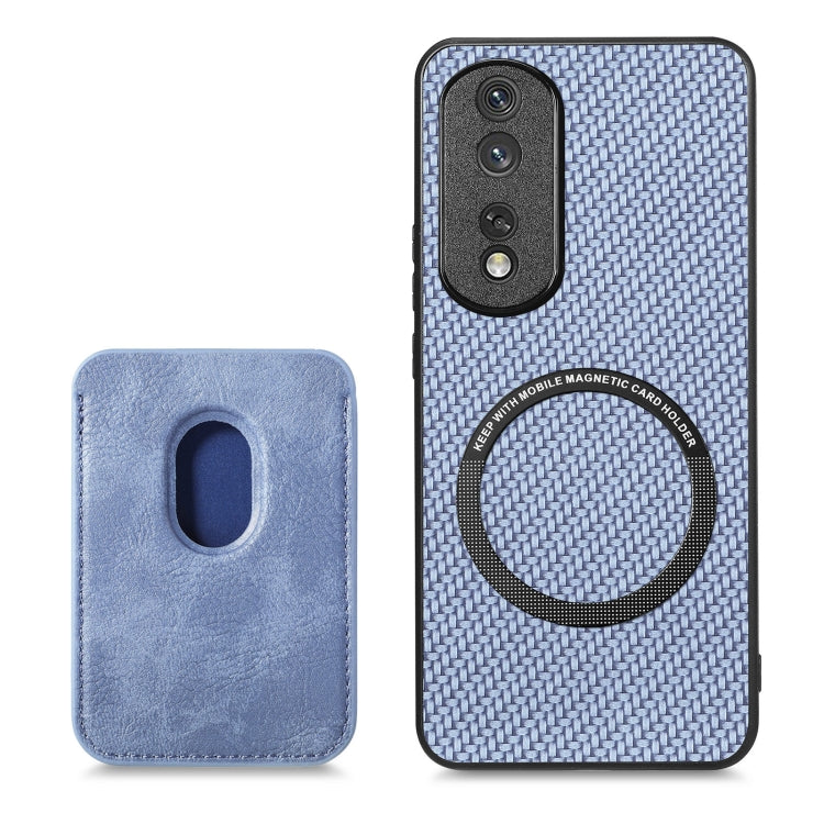 For Honor 80 Pro Carbon Fiber Leather Card Magsafe Phone Case(Blue) - free shipping - PMC TechLife - Order now!