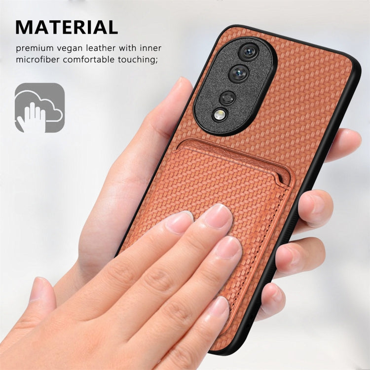 For Honor 80 Pro Carbon Fiber Leather Card Magsafe Phone Case(Blue) - free shipping - PMC TechLife - Order now!