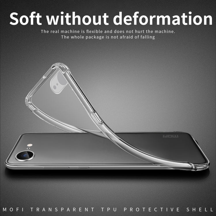 For iPhone 16e MOFI Ming Series Ultra-thin TPU Phone Case(Transparent) - iPhone 16e Cases by MOFI | Online Shopping South Africa | PMC TechLife | Buy Now Pay Later Mobicred
