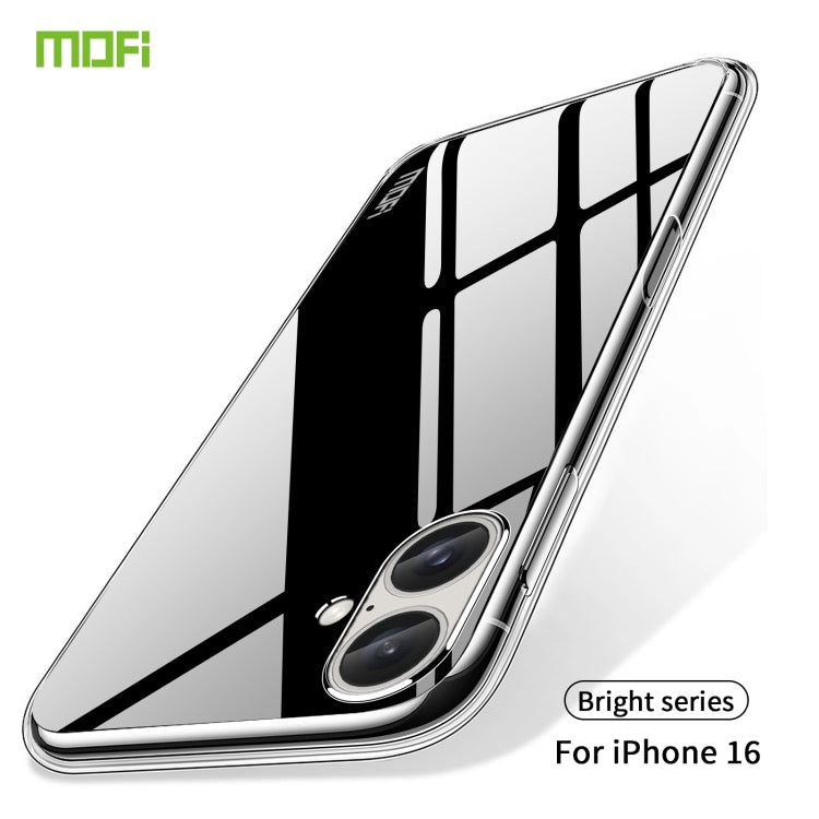 For iPhone 16 MOFI Ming Series Ultra-thin TPU Phone Case(Transparent) - iPhone 16 Cases by MOFI | Online Shopping South Africa | PMC Jewellery | Buy Now Pay Later Mobicred