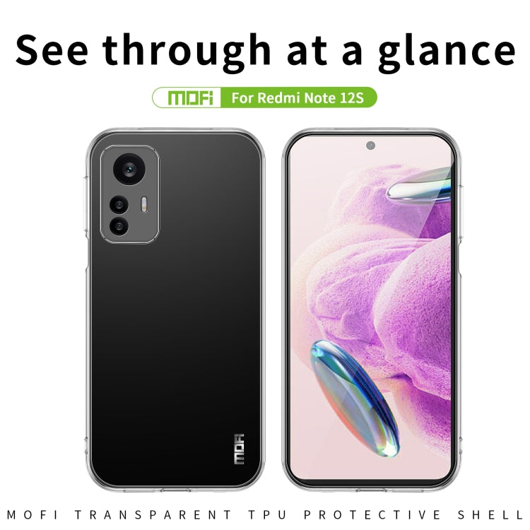 For Xiaomi Redmi Note 12S MOFI Ming Series Ultra-thin TPU Phone Case(Transparent) - Xiaomi Cases by MOFI | Online Shopping South Africa | PMC TechLife