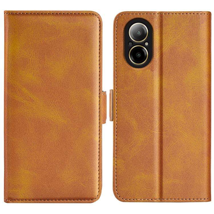 For Realme C67 5G Dual-side Magnetic Buckle Horizontal Flip Leather Phone Case(Yellow) - free shipping - PMC TechLife - Order now!